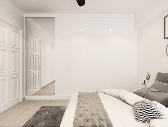 Minimalist Design - Bedroom - HDB 5 Room - Design by D'Brain Studio