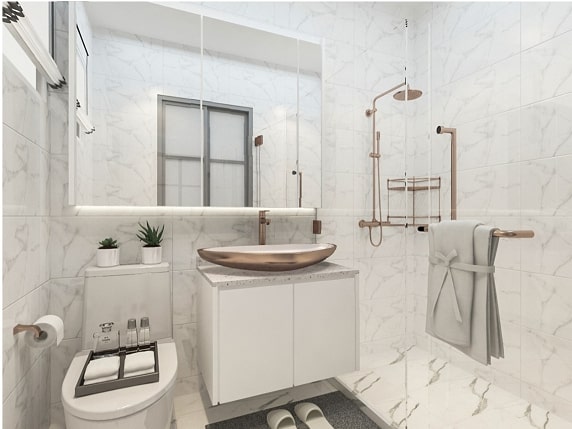 Minimalist Design - Bathroom - HDB 5 Room - Design by D'Brain Studio