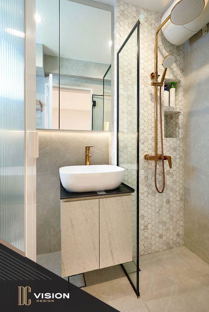 Modern Design - Bathroom - HDB 3 Room - Design by DC Vision Design Pte Ltd