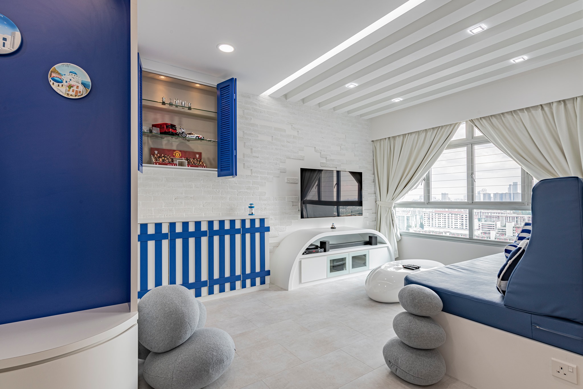 Resort Design - Living Room - HDB 4 Room - Design by De Exclusive ID Group Pte Ltd