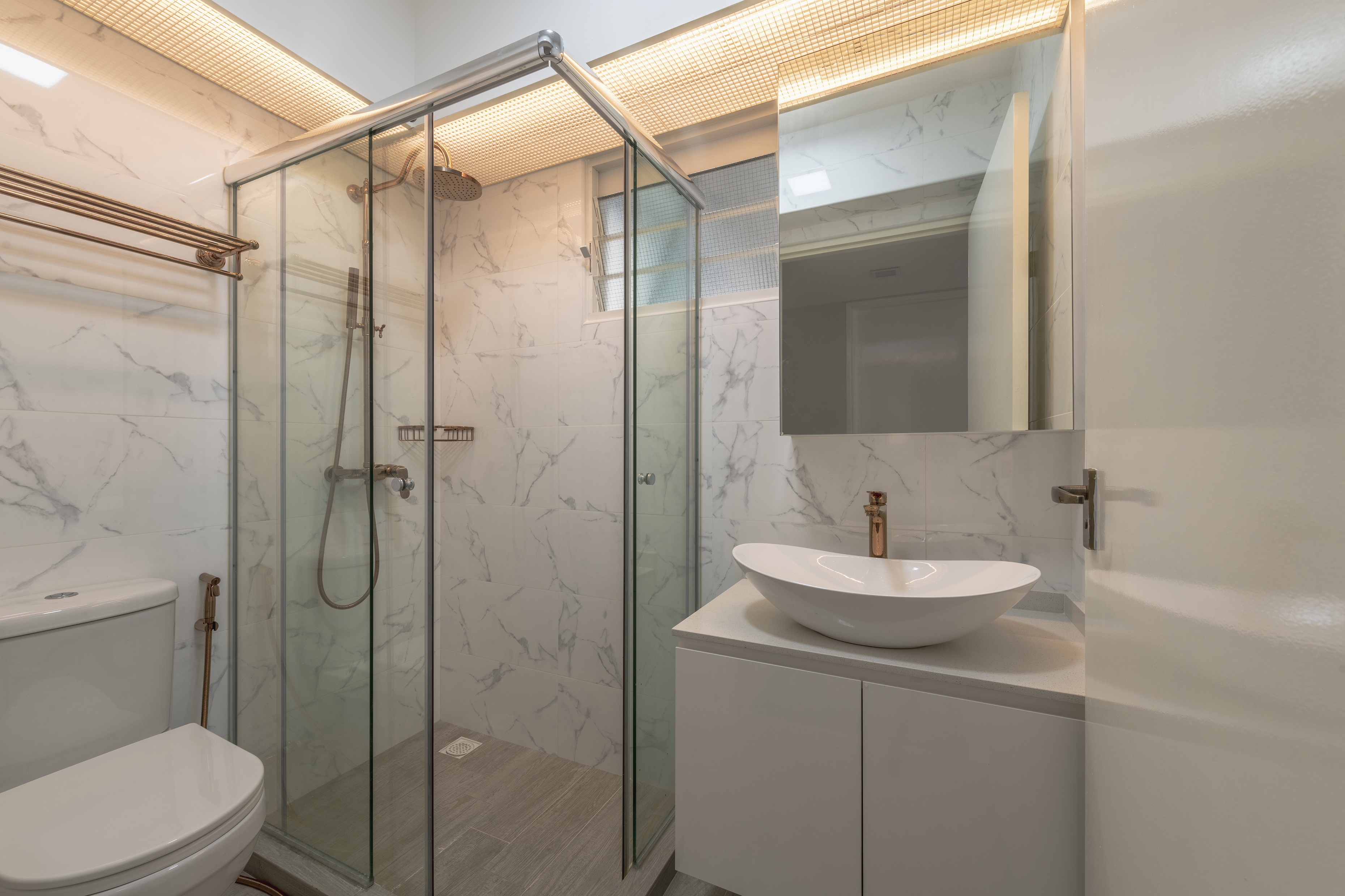 Modern Design - Bathroom - HDB 4 Room - Design by De Exclusive ID Group Pte Ltd