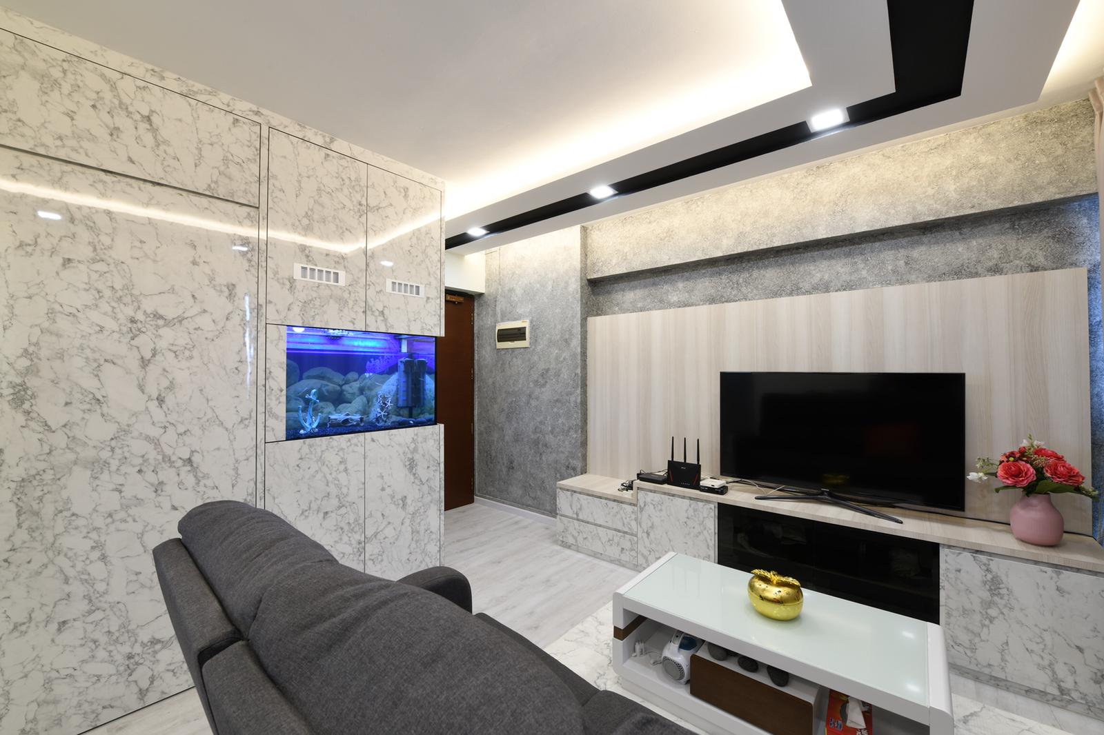 Modern Design - Living Room - HDB 4 Room - Design by De Exclusive ID Group Pte Ltd