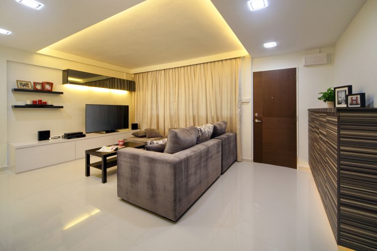 Contemporary, Modern Design - Living Room - HDB 4 Room - Design by De Exclusive ID Group Pte Ltd
