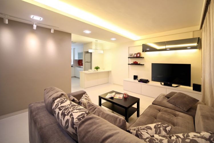 Contemporary, Modern Design - Living Room - HDB 4 Room - Design by De Exclusive ID Group Pte Ltd