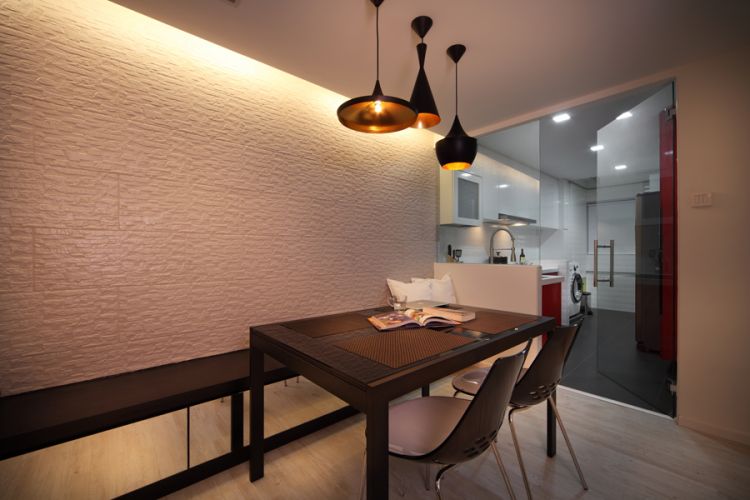 Contemporary, Modern Design - Kitchen - HDB 4 Room - Design by De Exclusive ID Group Pte Ltd