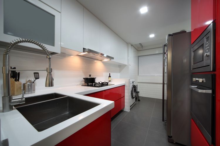 Contemporary, Modern Design - Kitchen - HDB 4 Room - Design by De Exclusive ID Group Pte Ltd