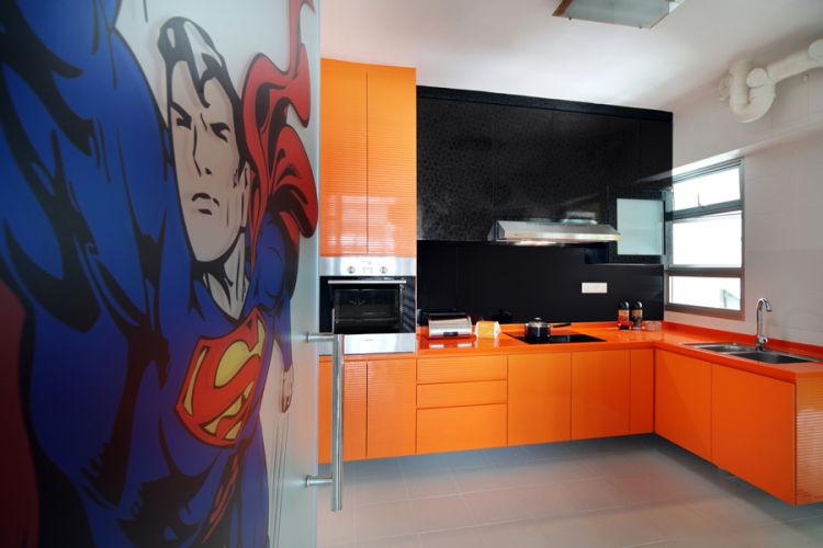 Retro, Scandinavian Design - Kitchen - HDB 4 Room - Design by De Exclusive ID Group Pte Ltd