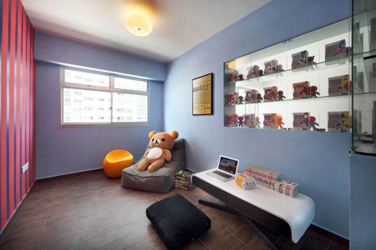 Retro, Scandinavian Design - Study Room - HDB 4 Room - Design by De Exclusive ID Group Pte Ltd