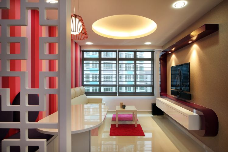 Minimalist, Retro Design - Living Room - HDB 4 Room - Design by De Exclusive ID Group Pte Ltd