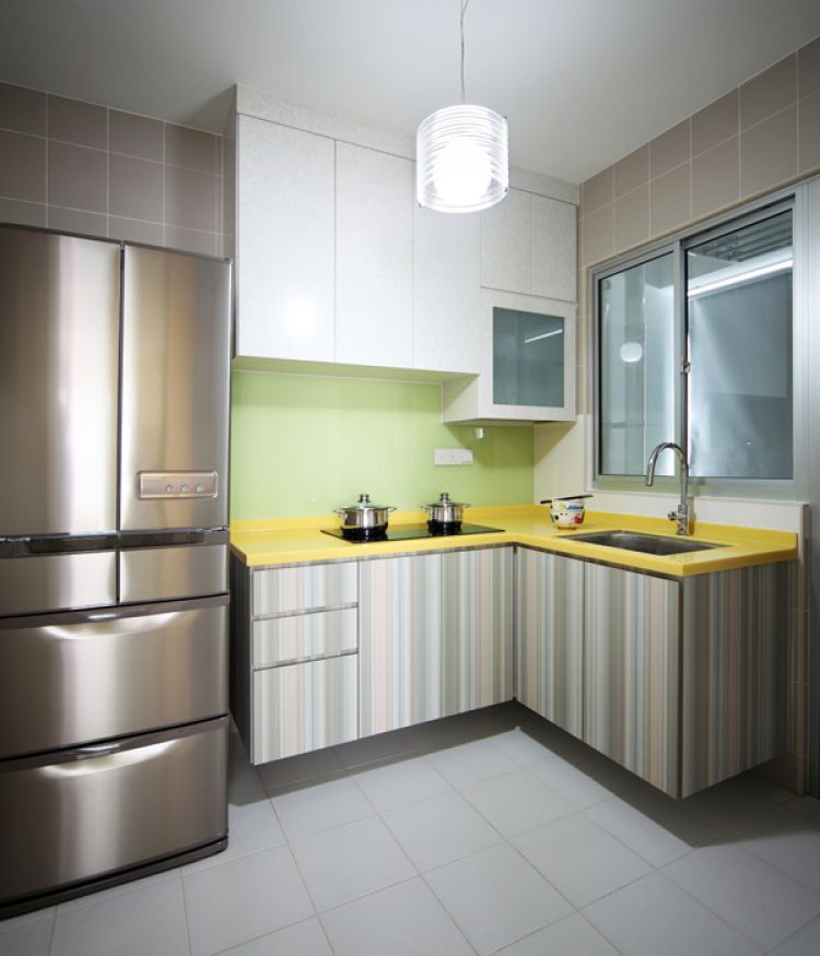 Minimalist, Retro Design - Kitchen - HDB 4 Room - Design by De Exclusive ID Group Pte Ltd