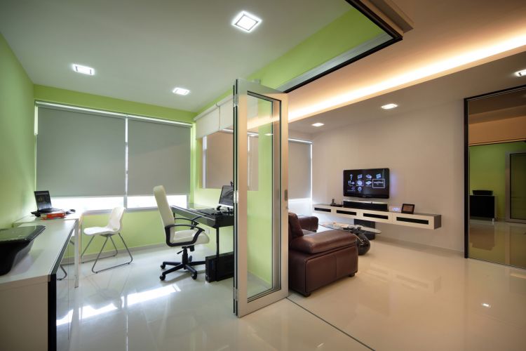 Modern, Scandinavian Design - Study Room - HDB 5 Room - Design by De Exclusive ID Group Pte Ltd