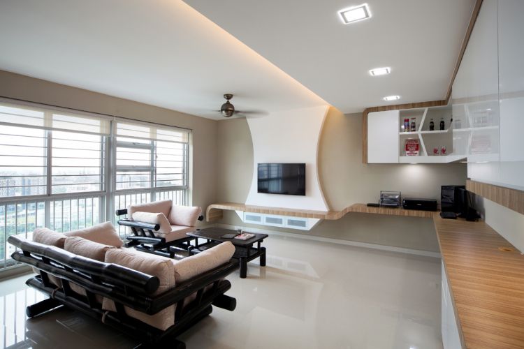 Contemporary, Modern Design - Living Room - HDB 5 Room - Design by De Exclusive ID Group Pte Ltd