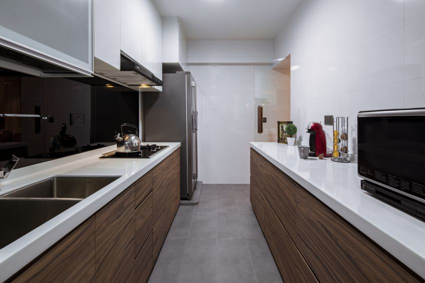 Contemporary Design - Kitchen - HDB 4 Room - Design by De Style Interior Pte Ltd