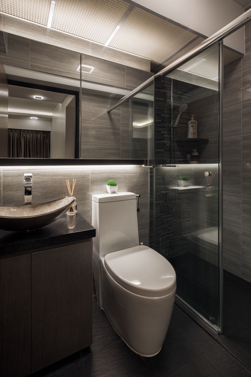 Contemporary Design - Bathroom - HDB 4 Room - Design by De Style Interior Pte Ltd
