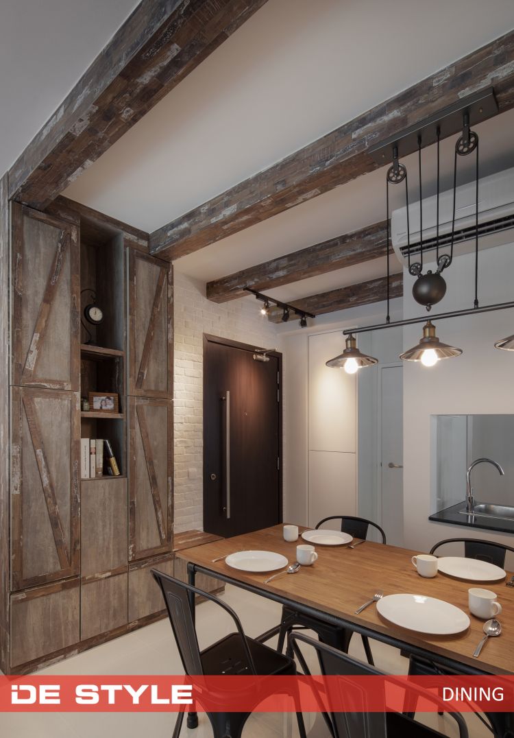 Country, Modern Design - Dining Room - Condominium - Design by De Style Interior Pte Ltd