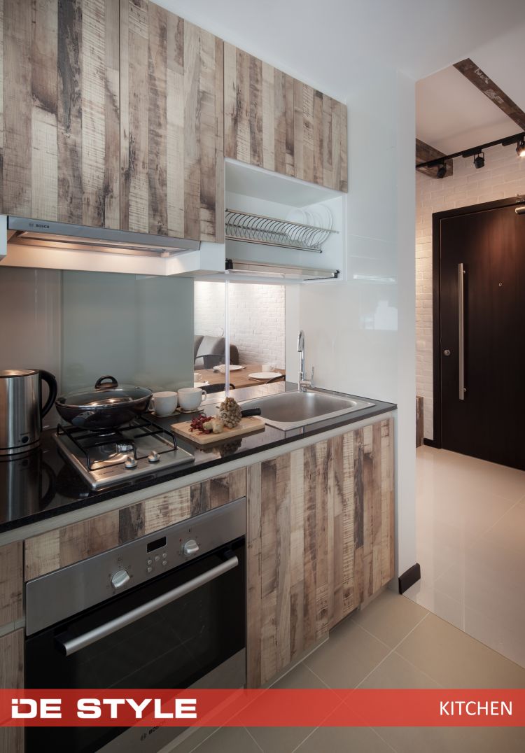 Country, Modern Design - Kitchen - Condominium - Design by De Style Interior Pte Ltd