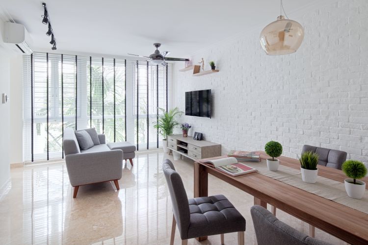 Contemporary, Scandinavian Design - Living Room - Condominium - Design by De Style Interior Pte Ltd