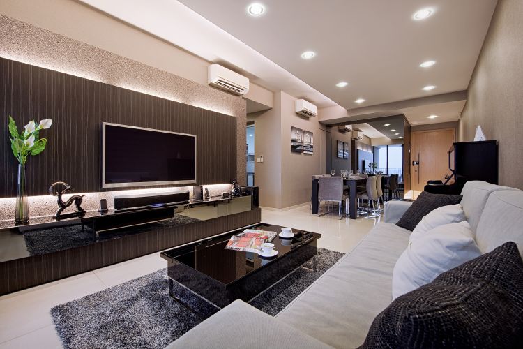 Contemporary, Modern Design - Living Room - Condominium - Design by De Style Interior Pte Ltd