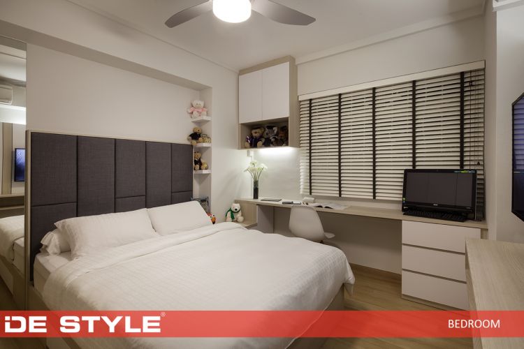 Contemporary, Modern Design - Bedroom - HDB 5 Room - Design by De Style Interior Pte Ltd