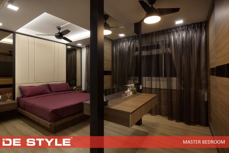 Contemporary, Modern Design - Bedroom - HDB 5 Room - Design by De Style Interior Pte Ltd