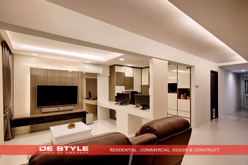 Modern Design - Living Room - HDB 4 Room - Design by De Style Interior Pte Ltd