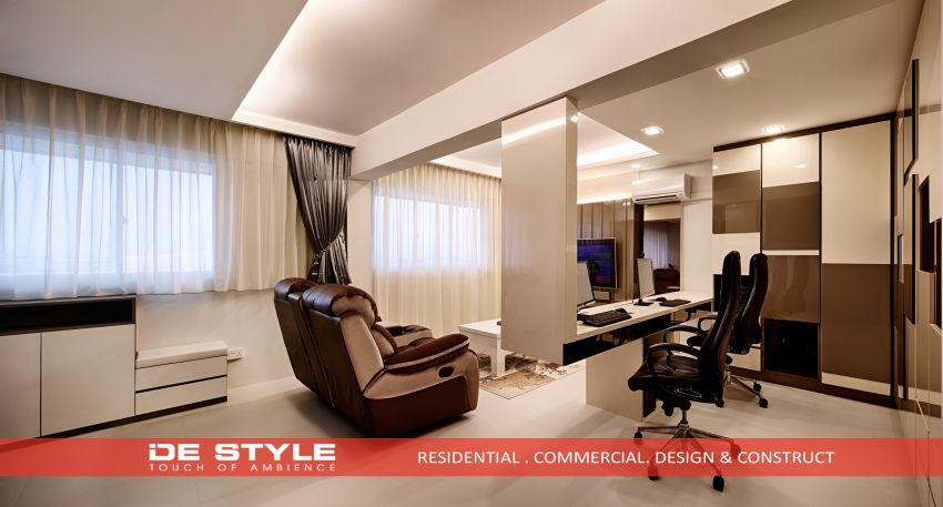 Modern Design - Living Room - HDB 4 Room - Design by De Style Interior Pte Ltd
