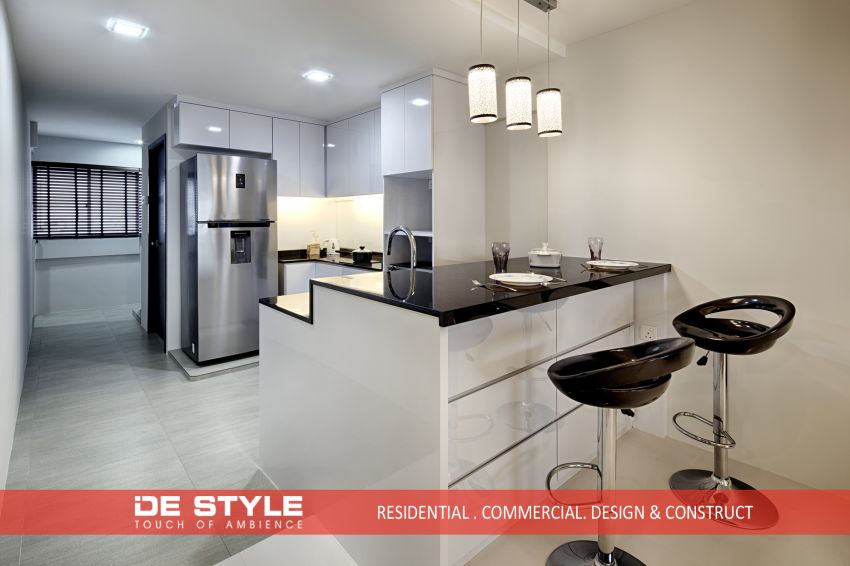Modern Design - Kitchen - HDB 4 Room - Design by De Style Interior Pte Ltd