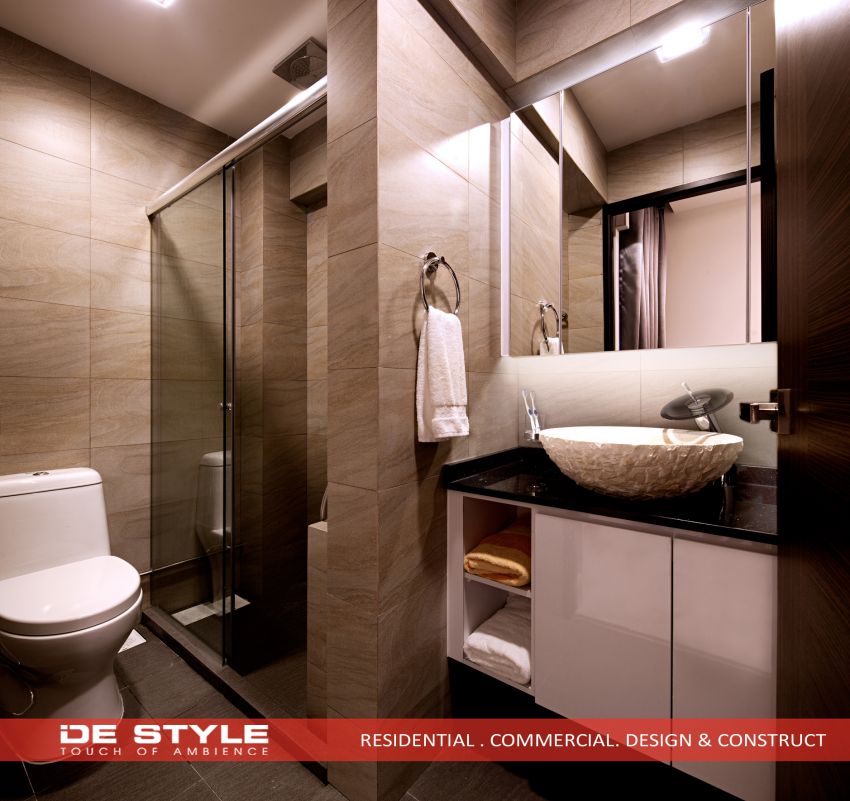 Modern Design - Bathroom - HDB 4 Room - Design by De Style Interior Pte Ltd