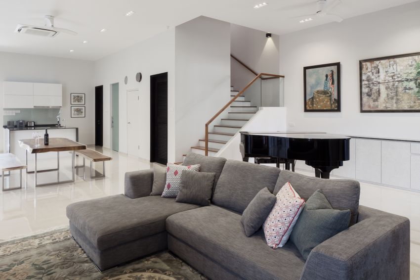 Minimalist Design - Living Room - Landed House - Design by De Style Interior Pte Ltd