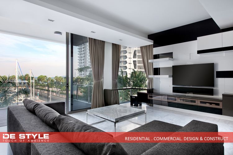 Minimalist, Modern Design - Living Room - Condominium - Design by De Style Interior Pte Ltd