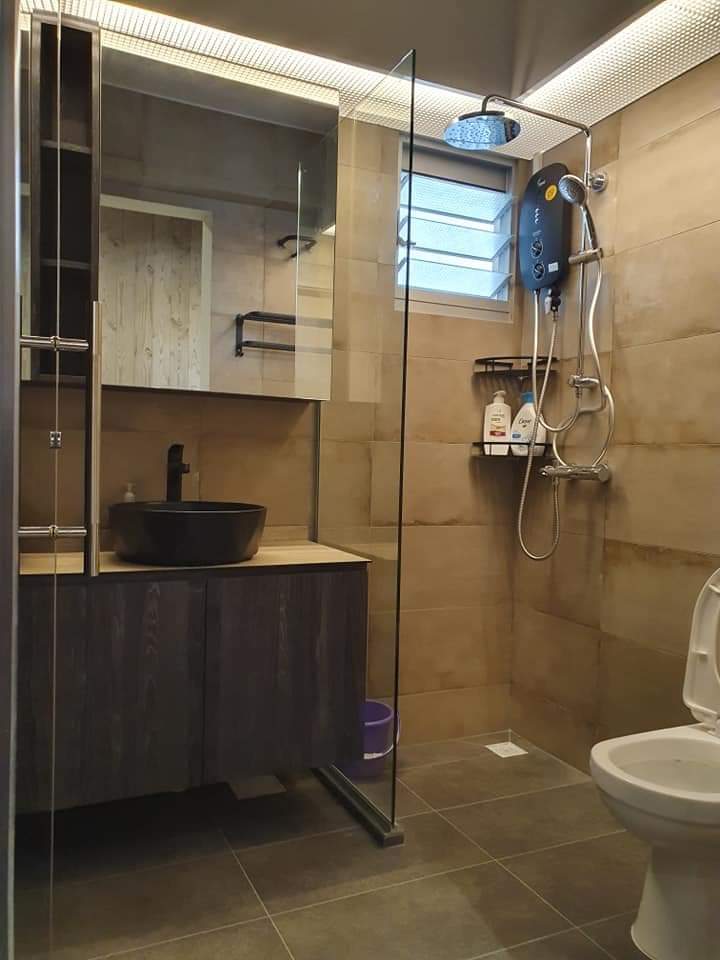 Contemporary, Industrial, Modern Design - Bathroom - HDB 4 Room - Design by Defour Home Studios Pte Ltd