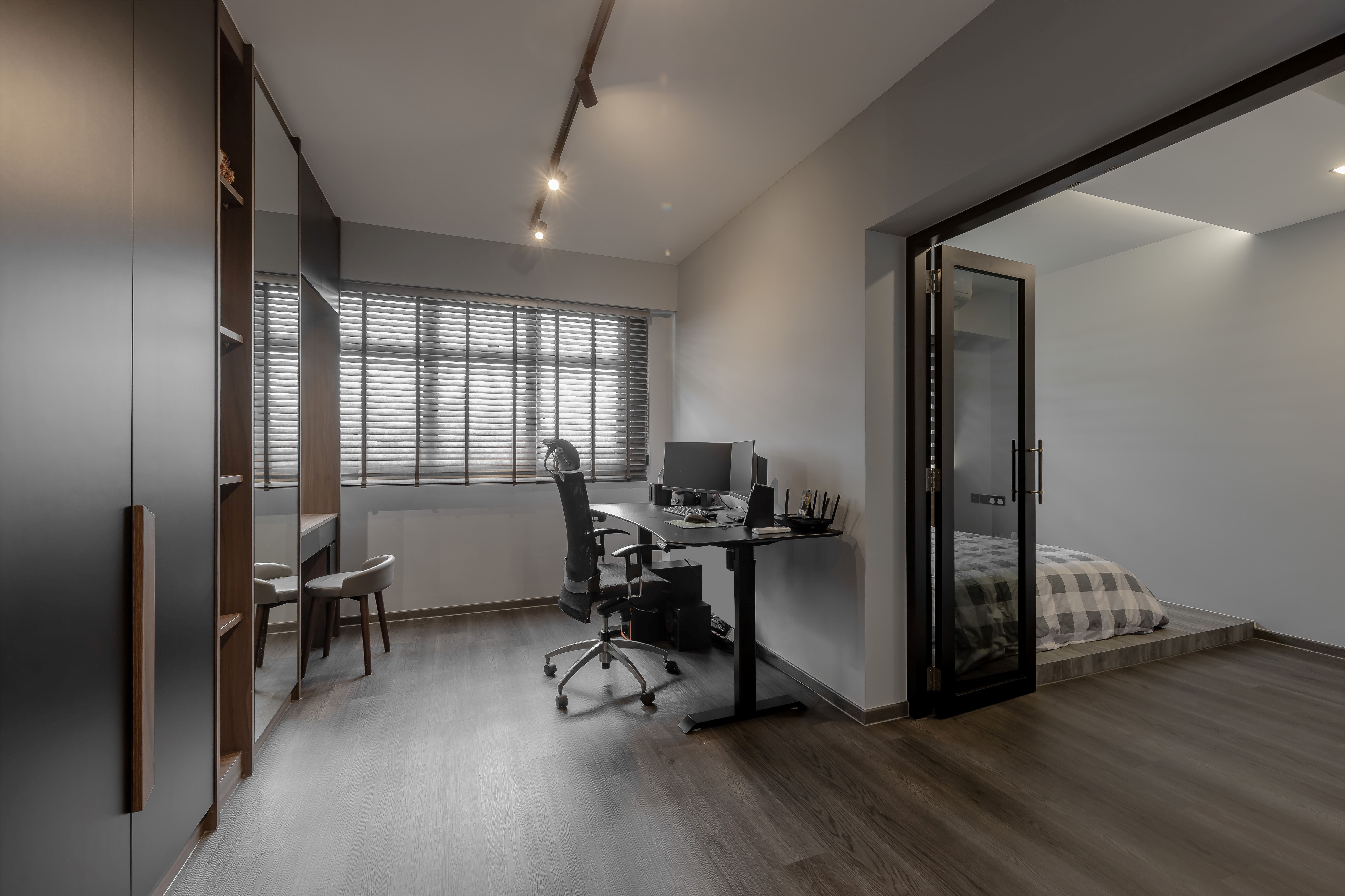 Contemporary, Modern Design - Study Room - HDB 4 Room - Design by Defour Home Studios Pte Ltd