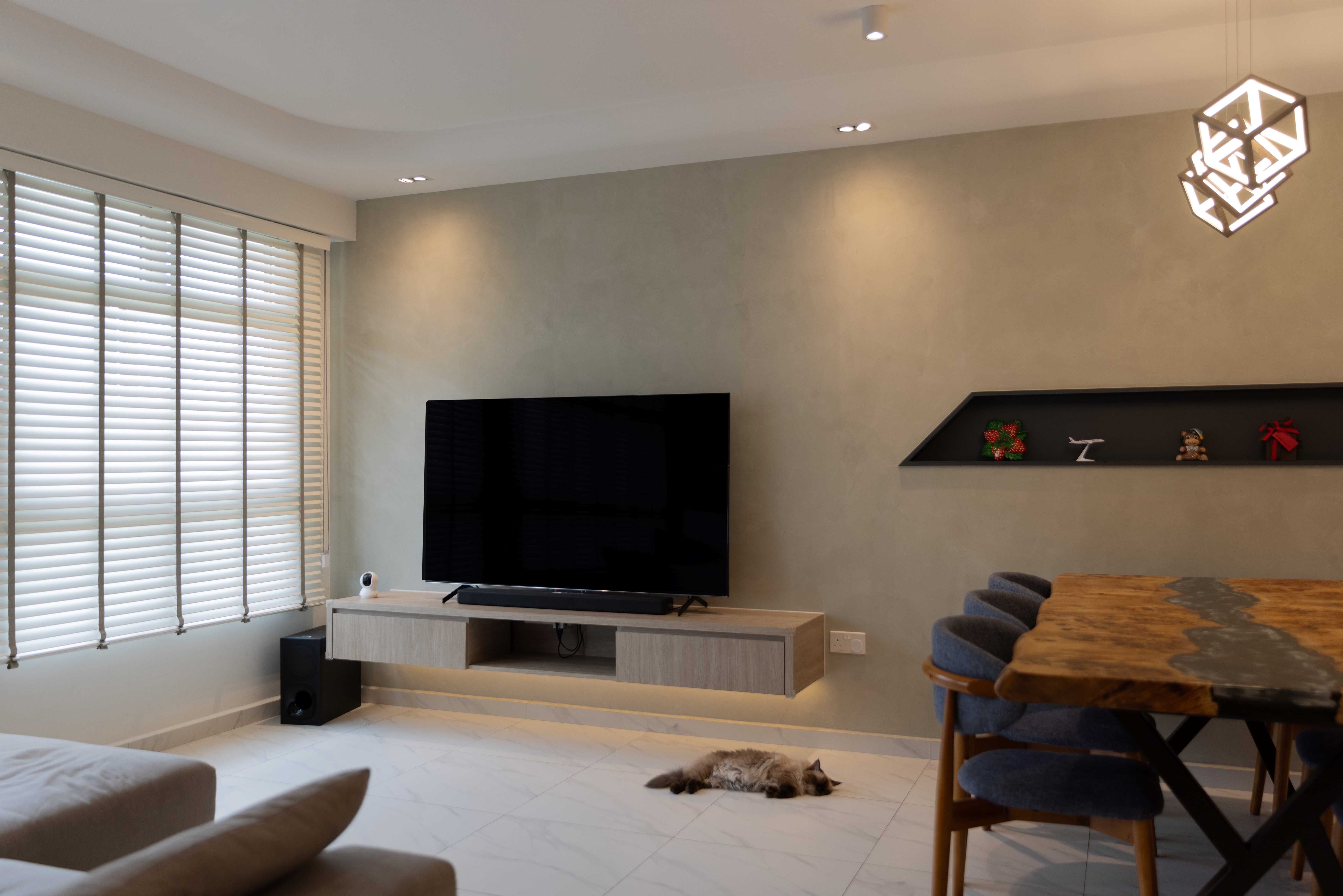 Contemporary, Modern Design - Living Room - HDB 4 Room - Design by Defour Home Studios Pte Ltd