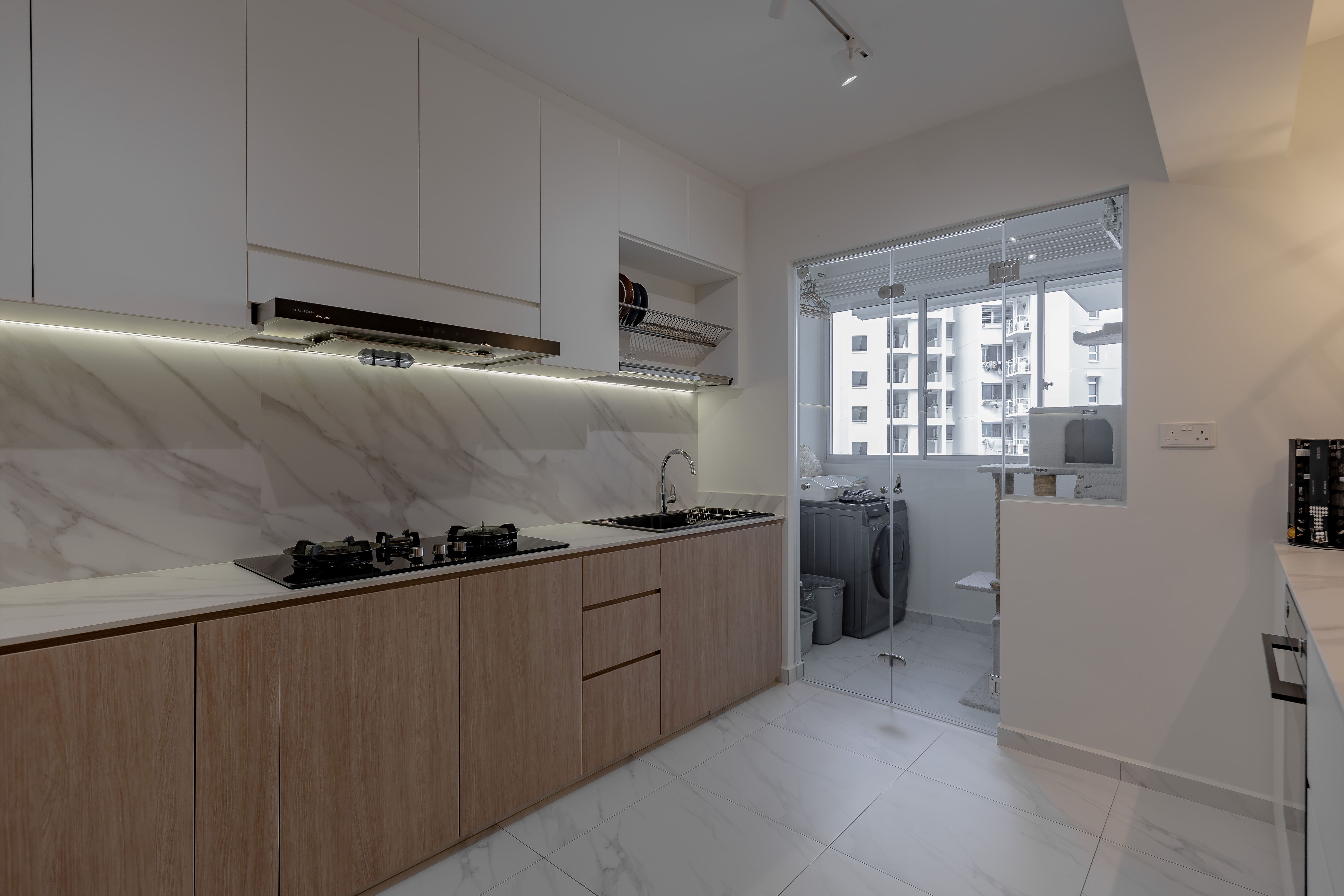 Contemporary, Modern Design - Kitchen - HDB 4 Room - Design by Defour Home Studios Pte Ltd