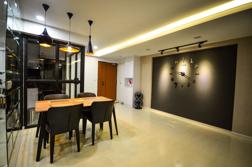 Industrial, Scandinavian Design - Dining Room - HDB 5 Room - Design by Des & Co Interior Pte Ltd