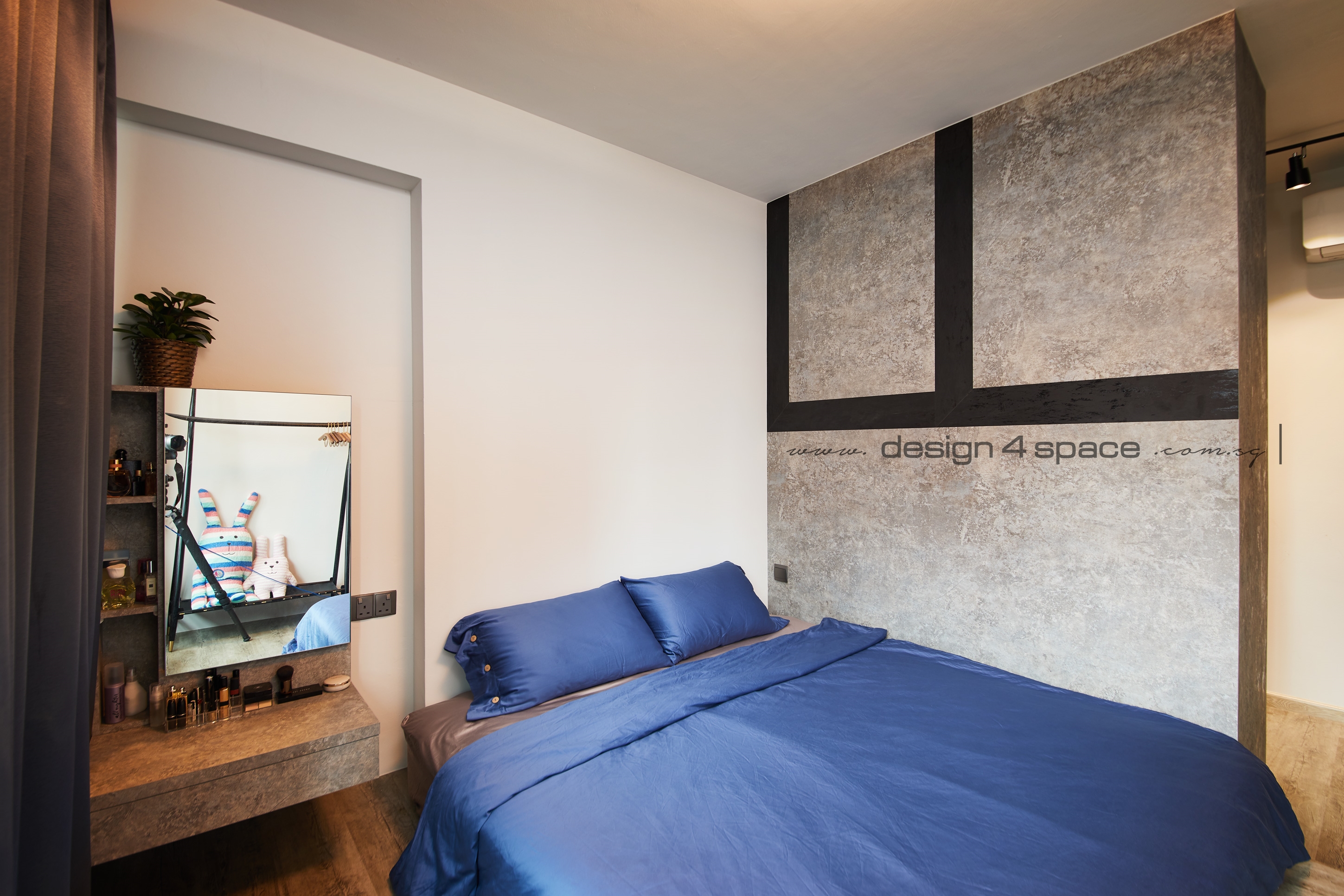 Industrial Design - Bedroom - HDB 4 Room - Design by Design 4 Space Pte Ltd