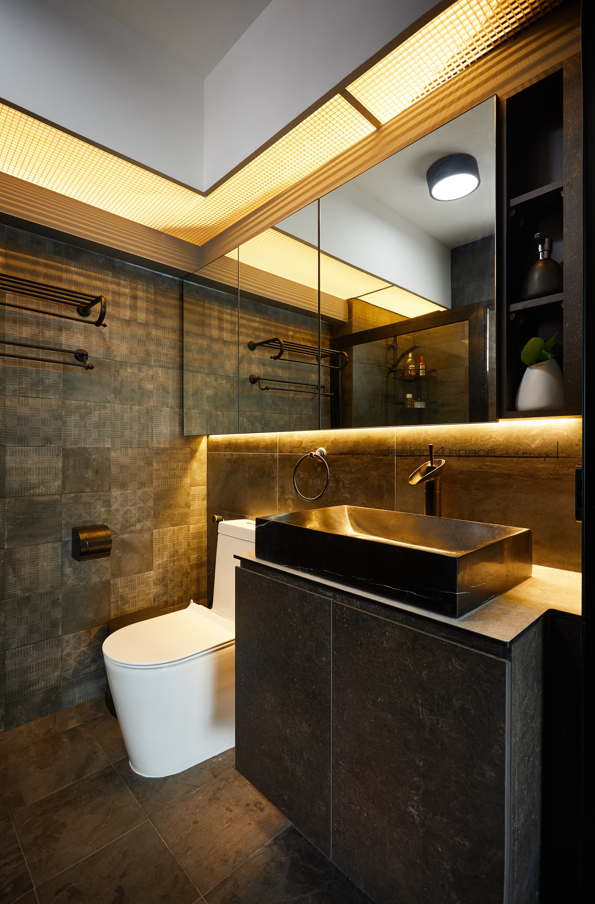 Industrial Design - Bathroom - HDB 4 Room - Design by Design 4 Space Pte Ltd