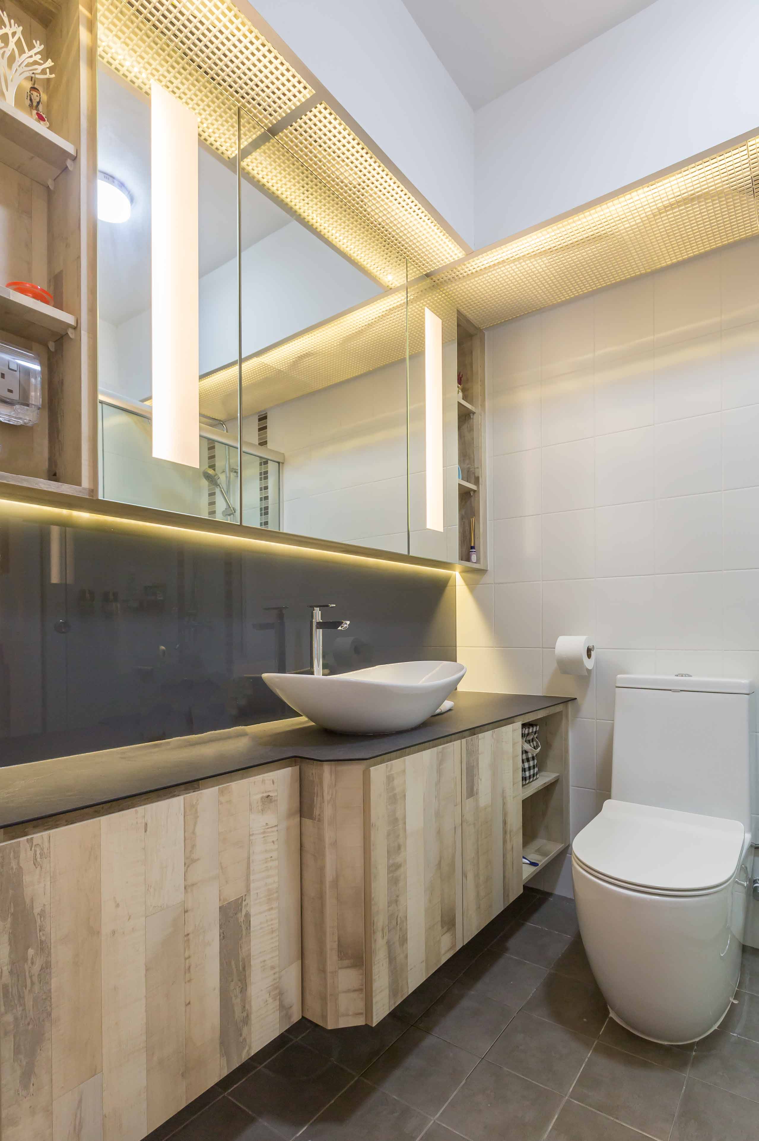 Contemporary, Modern Design - Bathroom - HDB 4 Room - Design by Design 4 Space Pte Ltd