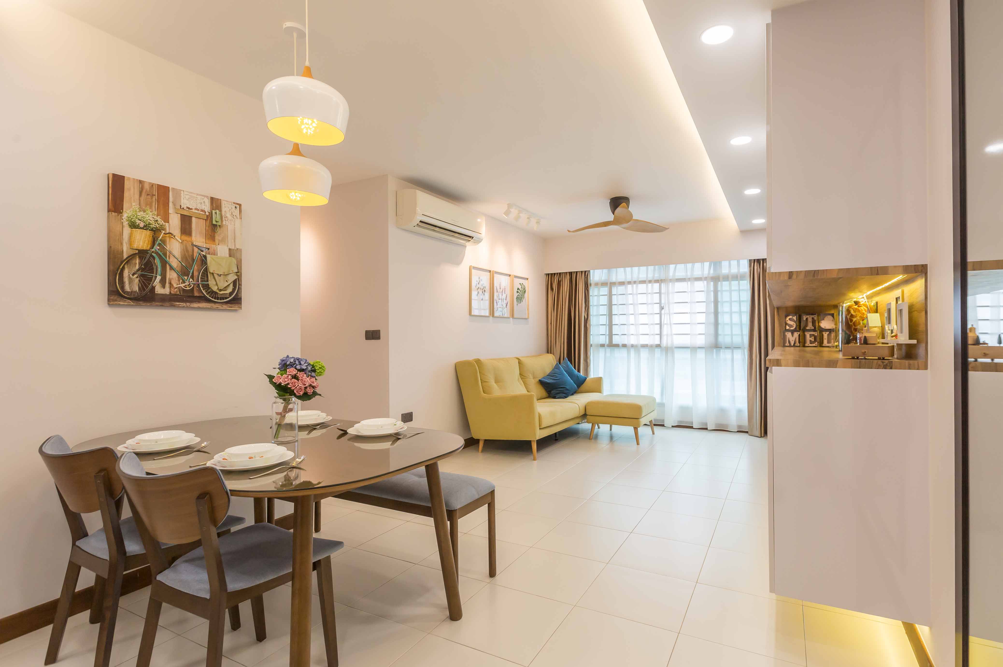 Contemporary, Modern Design - Dining Room - HDB 4 Room - Design by Design 4 Space Pte Ltd