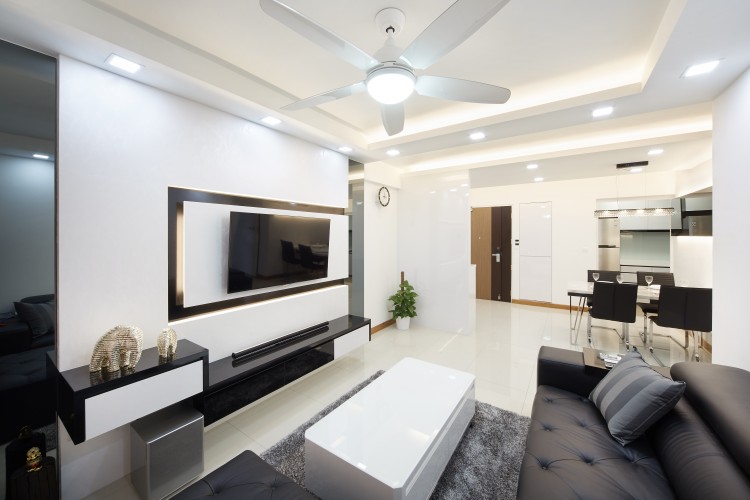 Contemporary, Modern Design - Living Room - HDB 5 Room - Design by Design 4 Space Pte Ltd