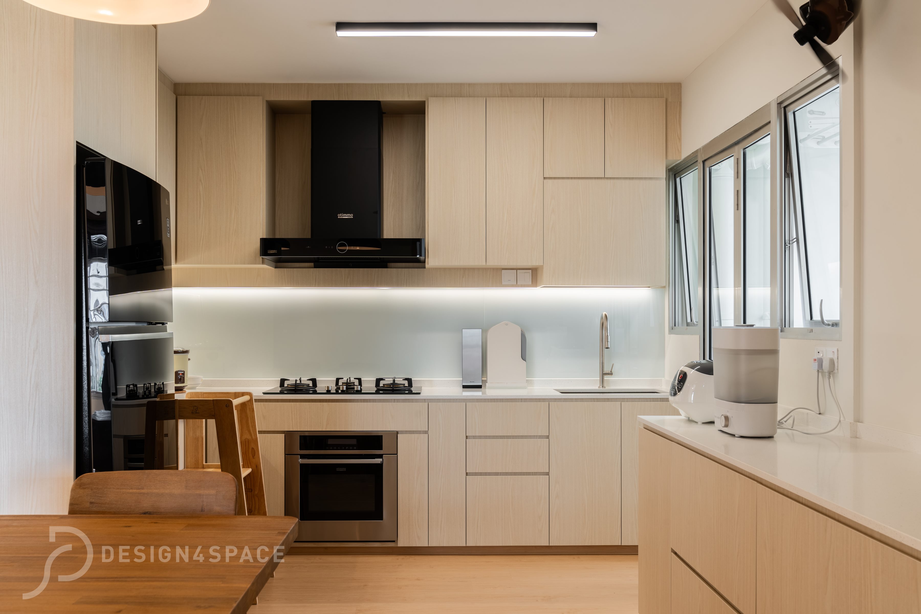 Contemporary, Modern Design - Kitchen - HDB 4 Room - Design by Design 4 Space Pte Ltd