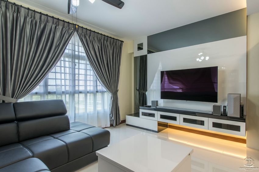 Contemporary, Modern, Retro Design - Living Room - HDB 4 Room - Design by Design 4 Space Pte Ltd