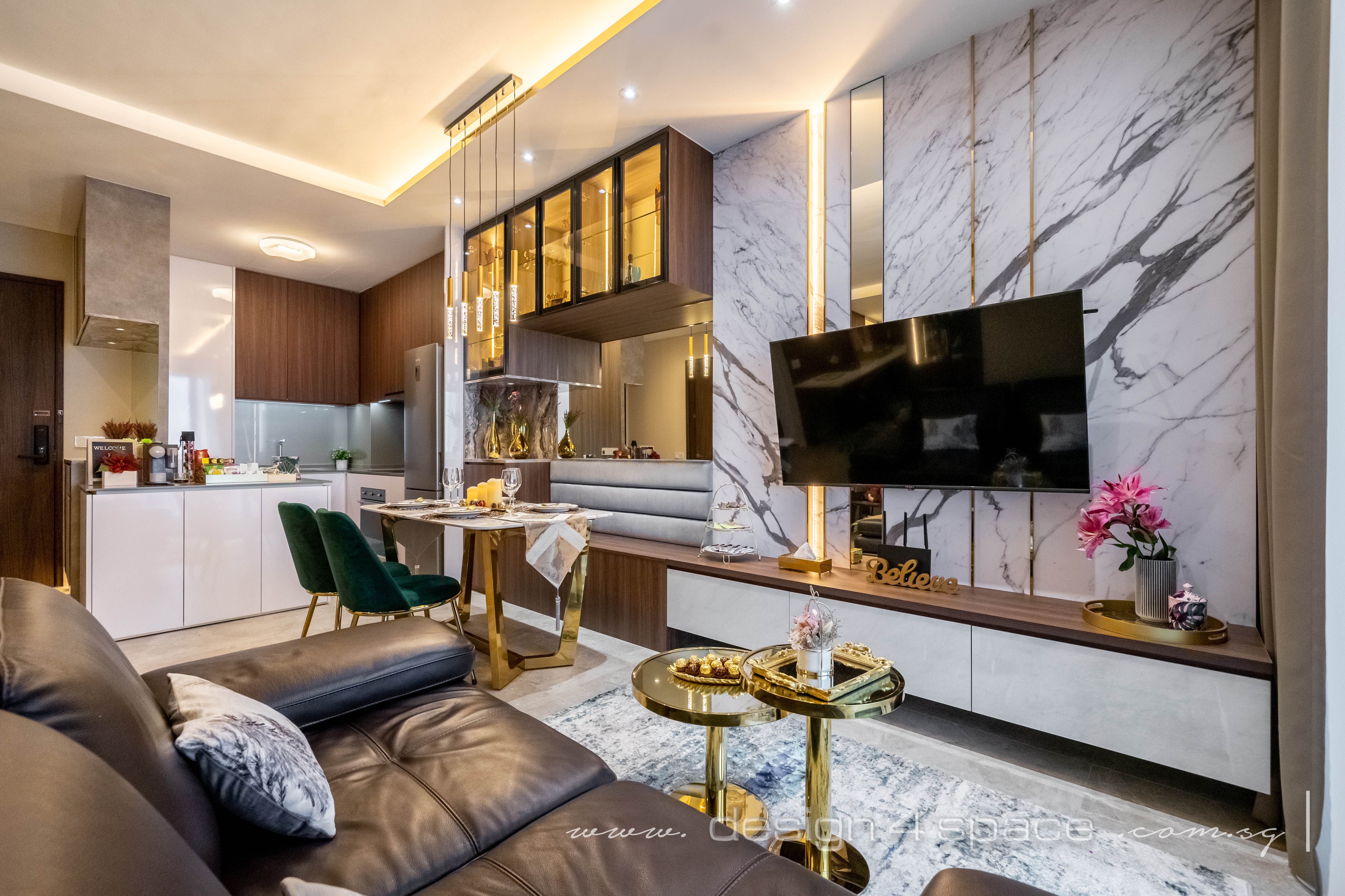 Modern Design - Living Room - Condominium - Design by Design 4 Space Pte Ltd