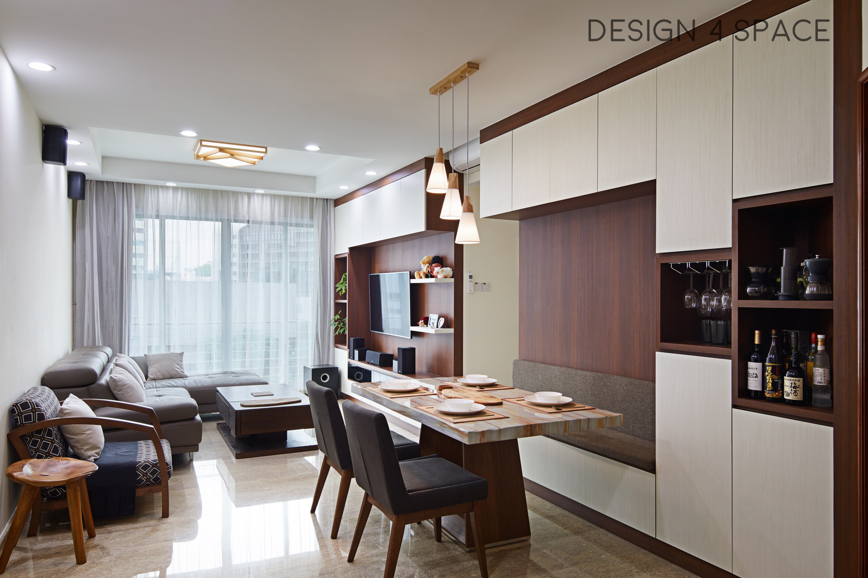 Contemporary, Modern Design - Living Room - Condominium - Design by Design 4 Space Pte Ltd