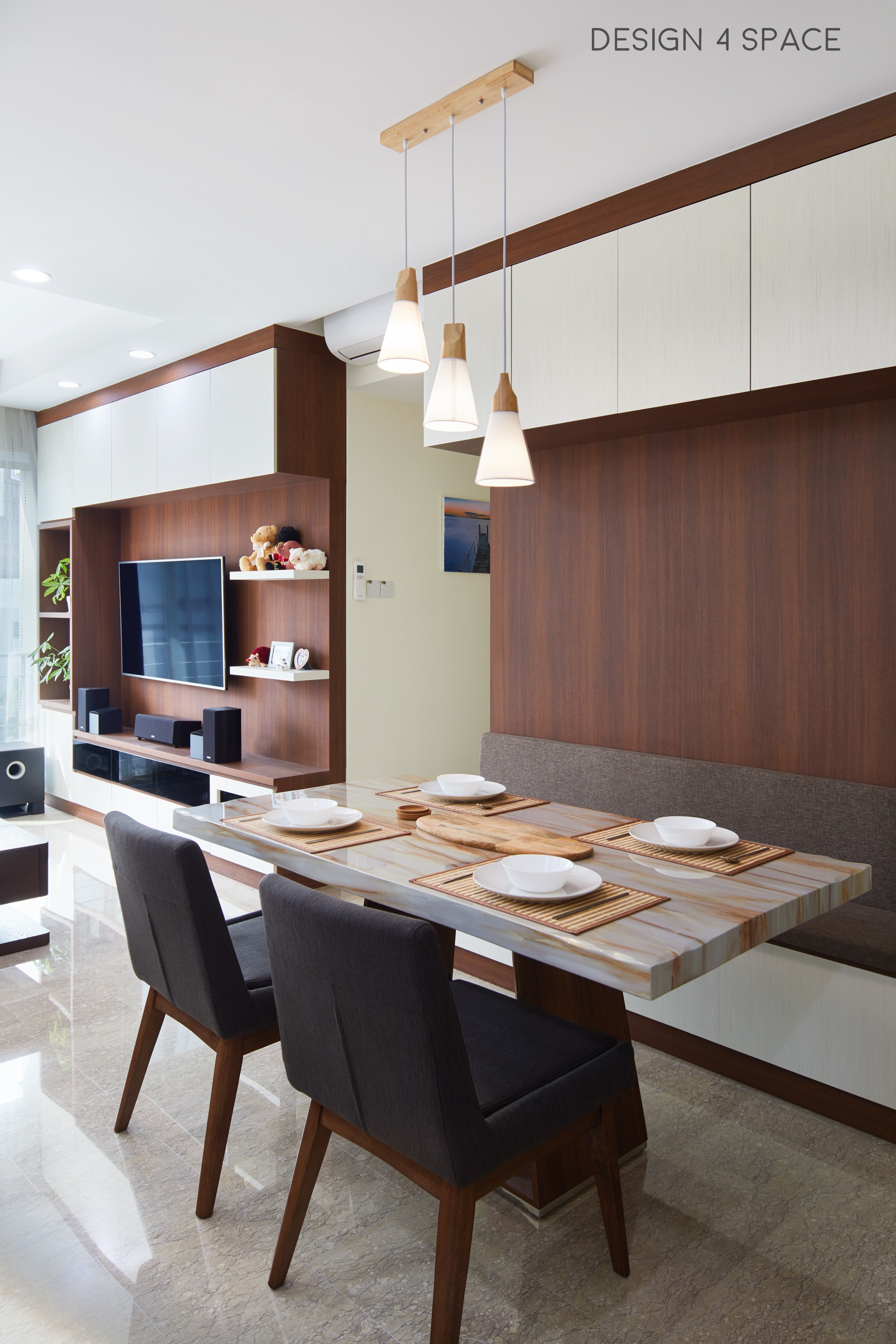 Contemporary, Modern Design - Dining Room - Condominium - Design by Design 4 Space Pte Ltd