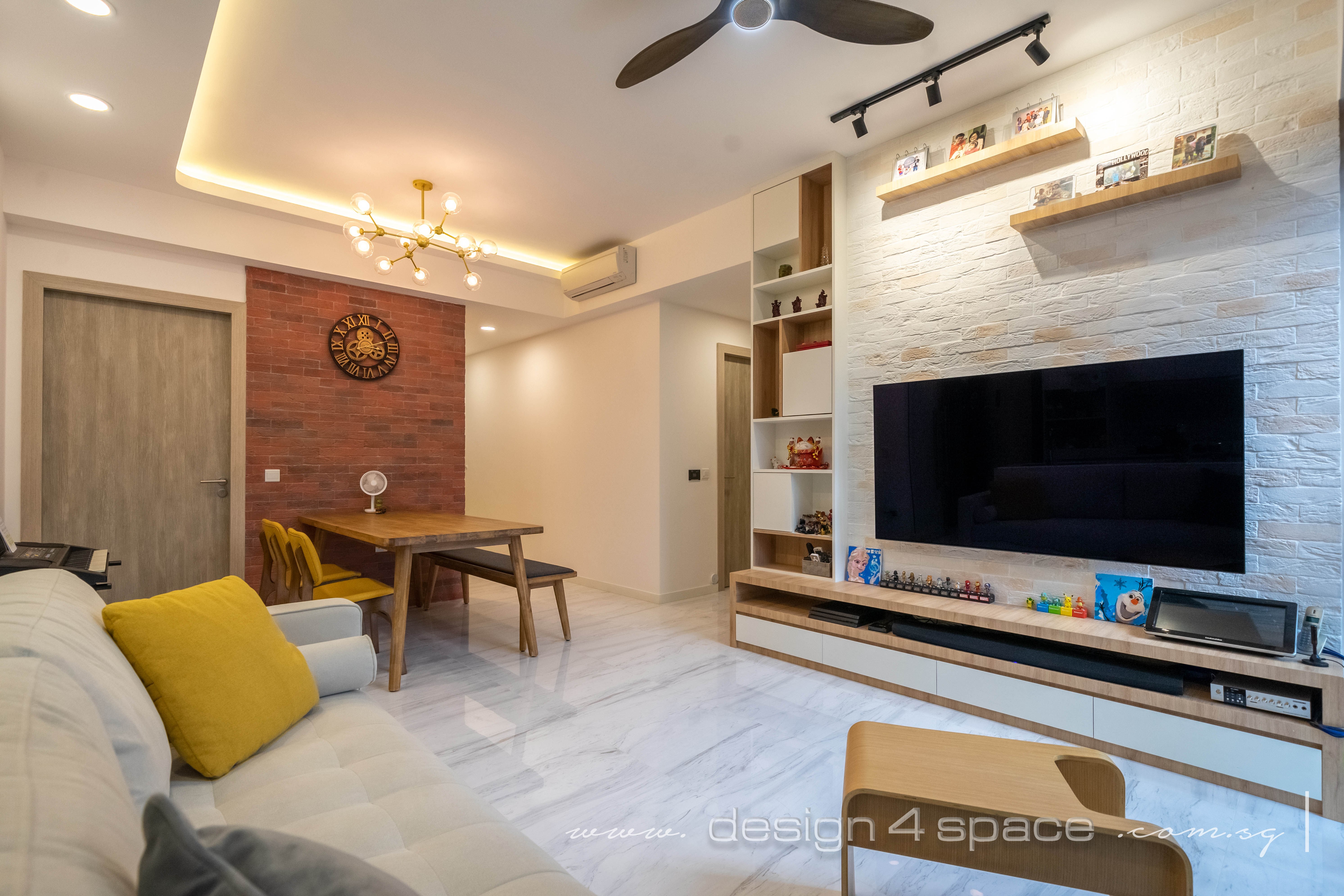 Modern Design - Living Room - Condominium - Design by Design 4 Space Pte Ltd