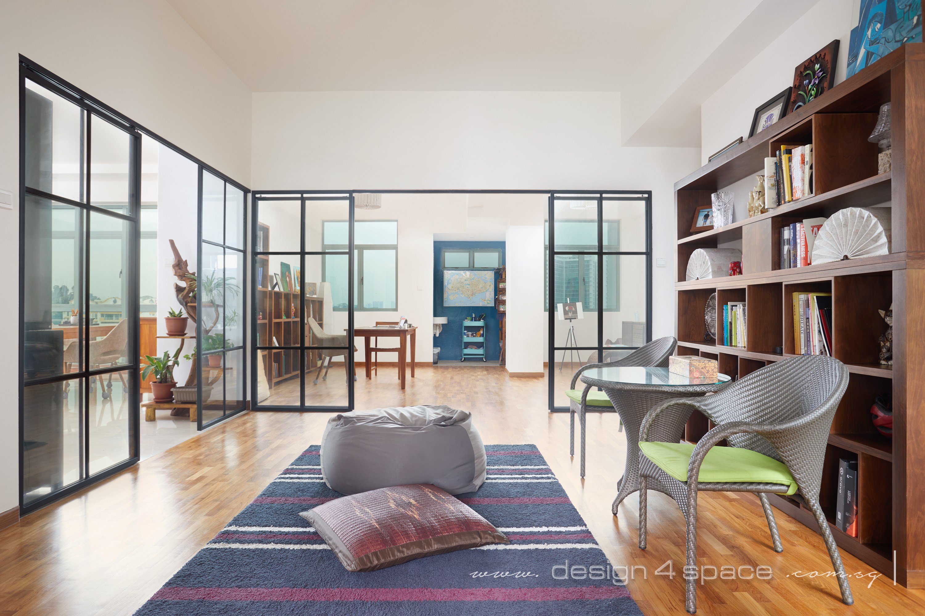 Industrial, Modern, Rustic Design - Study Room - Condominium - Design by Design 4 Space Pte Ltd