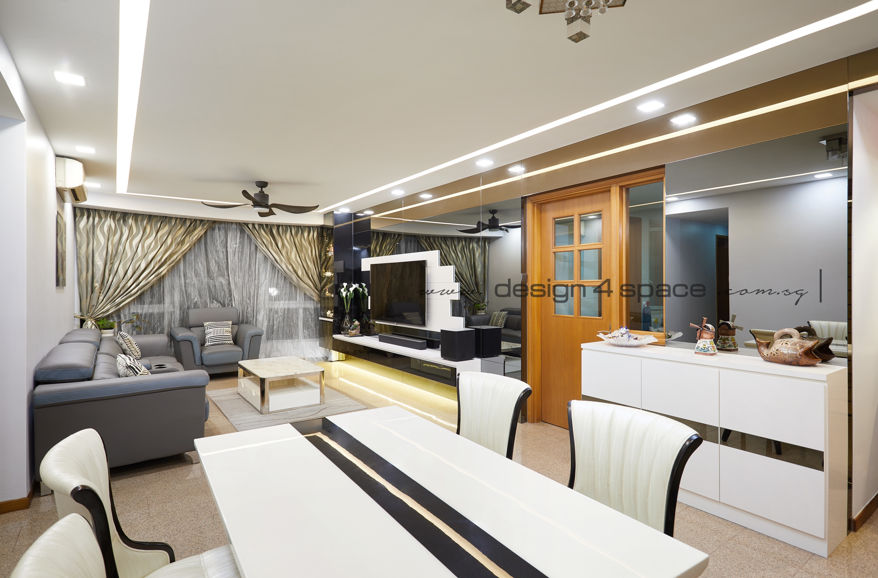 Contemporary, Modern Design - Dining Room - Condominium - Design by Design 4 Space Pte Ltd