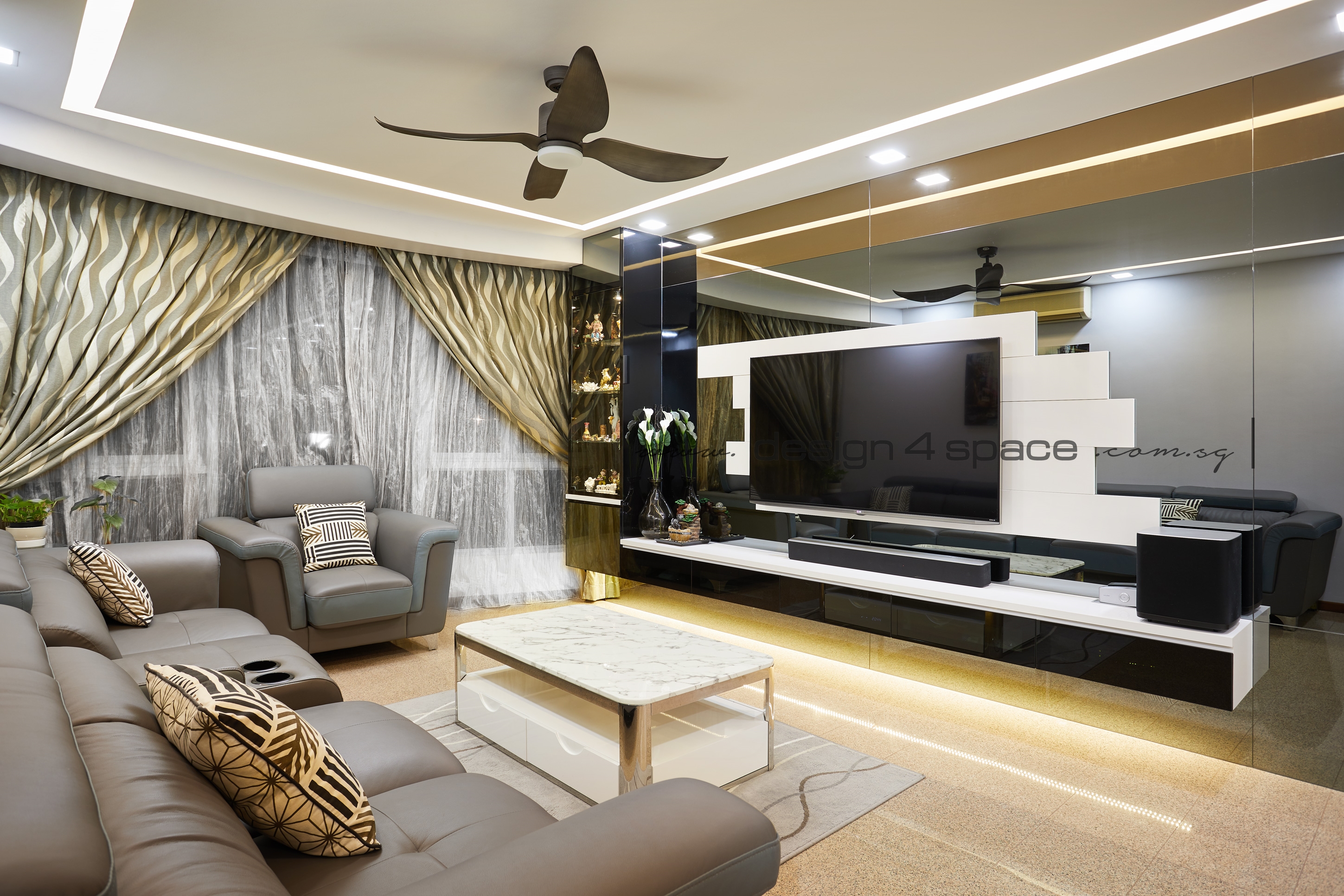 Contemporary, Modern Design - Living Room - Condominium - Design by Design 4 Space Pte Ltd