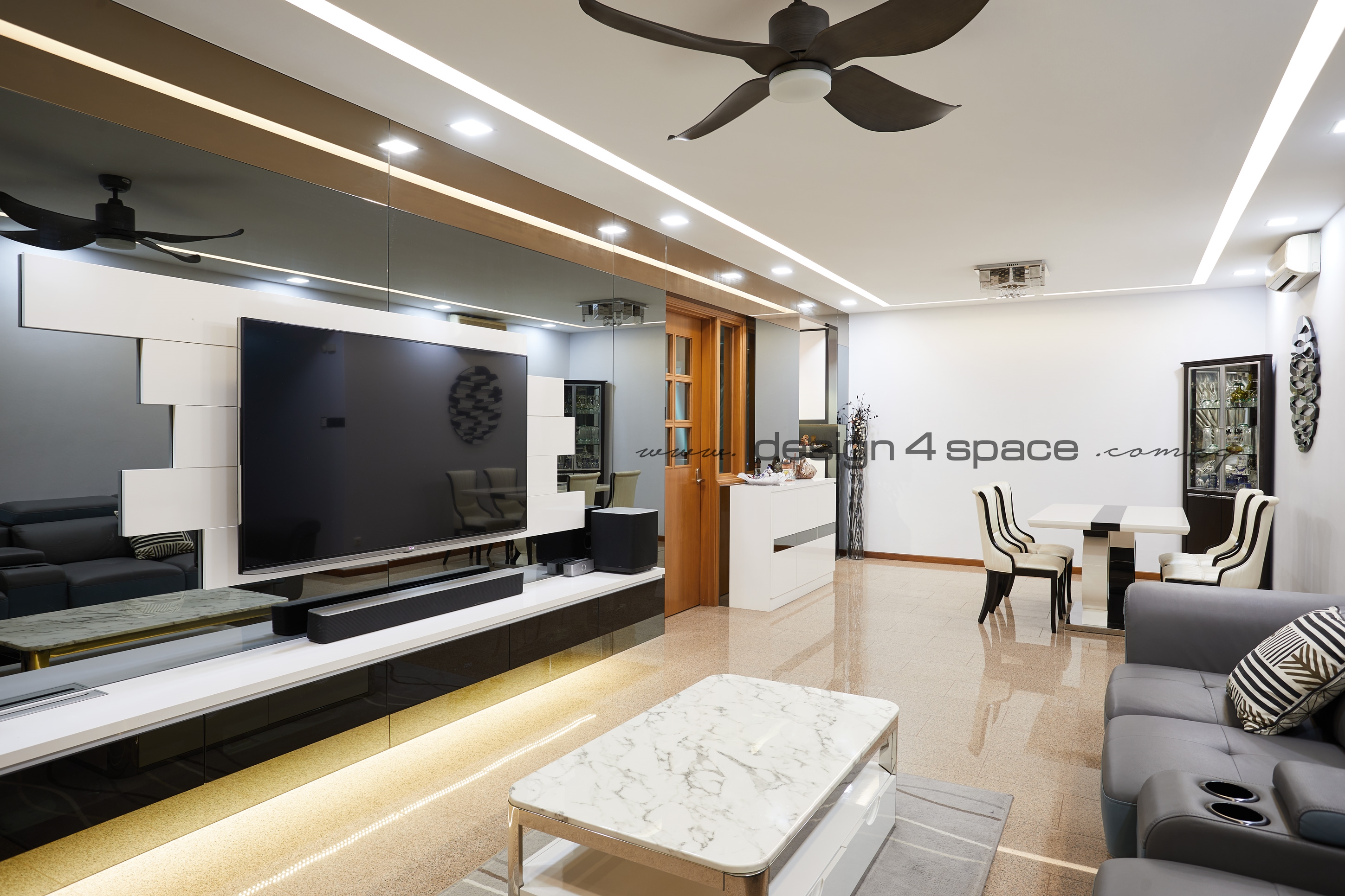 Contemporary, Modern Design - Living Room - Condominium - Design by Design 4 Space Pte Ltd